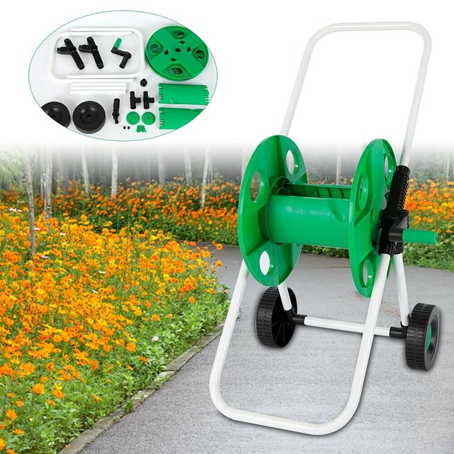 TEMU Accommodating Lightweight High Stability Space-saving High Quality Shaft Tray Garden Outdoor Hosepipe Water Pipe Cart