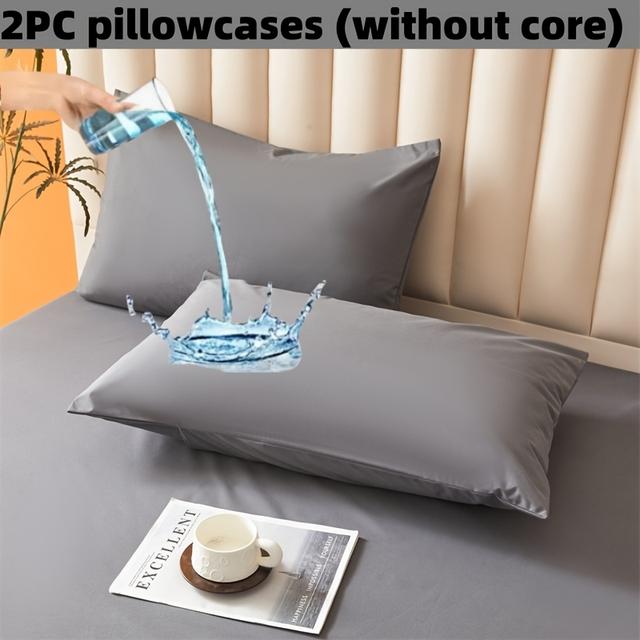 TEMU 2pcs Solid Color Pillowcases (excluding Core) 50/75cm 40/60cm 50/70cm 50/90cm Fabric Soft And Comfortable. Machine Washable