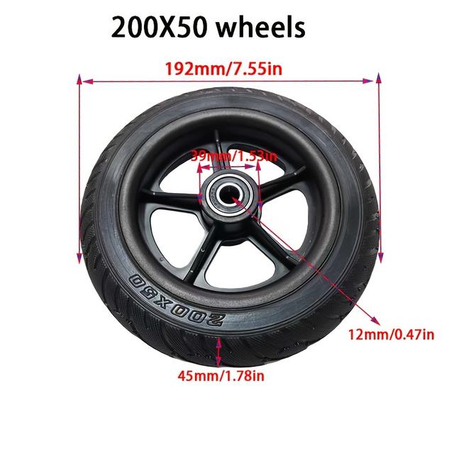 TEMU New 8-inch Wheels Designed For Off-road Tires Compatible With S1, S2, S3, And C3 Models, Ideal For Solid 200x50 Tires For Scooters, Intended For Off-road Applications. Off-road Use Off-road Use