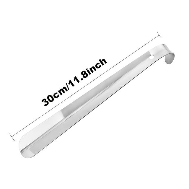 TEMU 1 db Hosszú Nyelű Fém Cipőkanál Férfiaknak és Nőknek - Könnyű Csizma Segítő 11,8" Hosszúsággal, Tartós Kialakítással és Csúszási Működéssel - Tökéletes Csizmákhoz, Cipőkhöz és Sportcipőkhöz