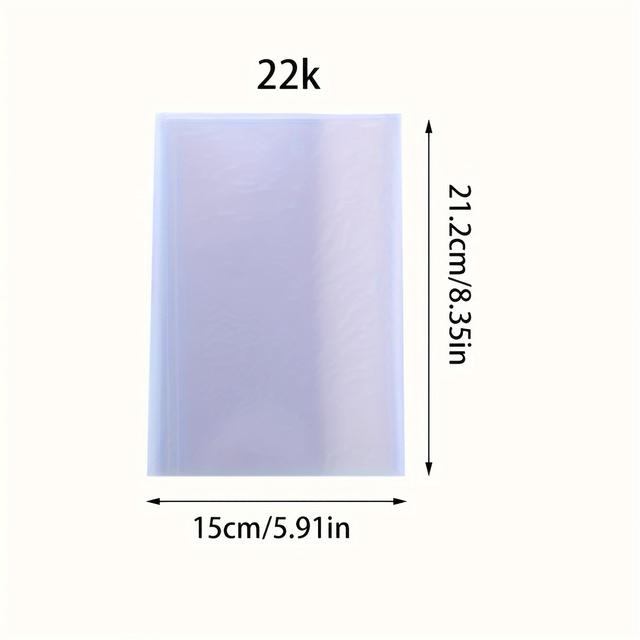 TEMU 10 Stück, Transparente Schlanke Buchhüllen Leichte PVC-Kunstleder-Buchumschläge, Stilvolle Bücher für Schüler zur Schulzeit, Back-to-School für Halloween Weihnachten