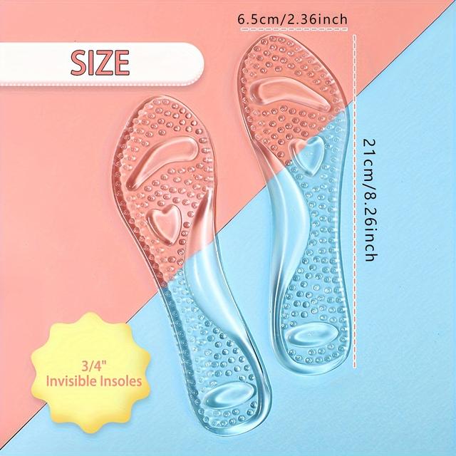 TEMU 1pair Special Gel Insole For Women's High Heels - Antiskid, Cushioning Support And Insole
