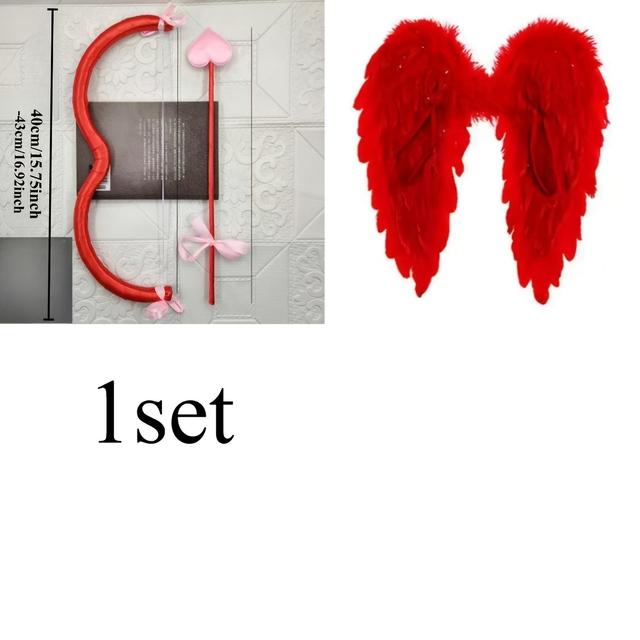 TEMU 1er-Set Engel & Cupid Kostüm für Partys – Ideal für Hochzeiten, Geburtstage, Valentinstag – Engel mit Cupid- & Plastik-Outfit für Single-Partys, Junggesellinnenabschiede, Fotoshootings