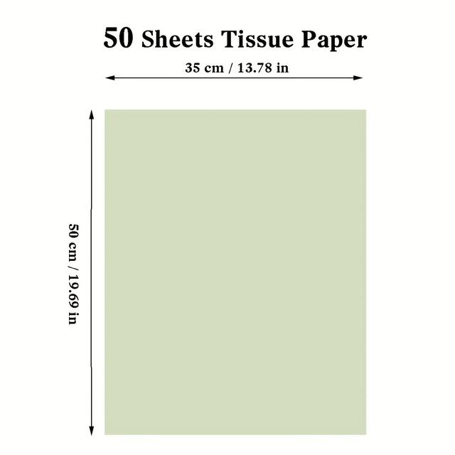 TEMU 세이지 그린 티슈 페이퍼, 100장 또는 50장 20 X 14" 또는 50장 20 X 28" 포장지, 말차 컬러 선물용 티슈 페이퍼, DIY 공예 생일 결혼식 휴일 꽃꽂이용 얇은 선물포장 페이퍼 대량 구매