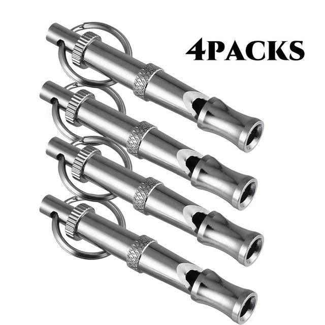 TEMU 4pcs Adjustable Dog Obedience Anti-barking Pet Dog Training Whistles, For Repeated Guidance And Training Use, Recommended To A Dog Training Tutorial