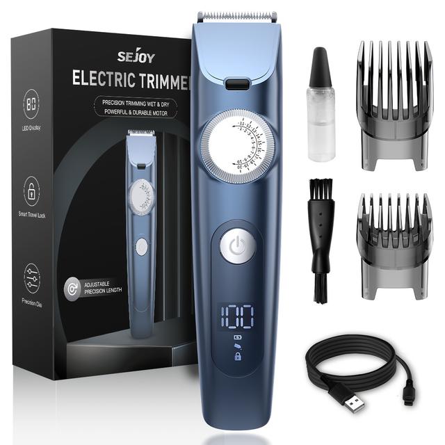TEMU Rechargeable Cordless Hair Cutting & Trimming For Heads, Beards, Led Display, Adjustable Precision Length, Hair Clipper For Household