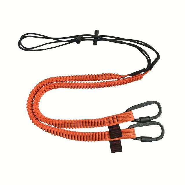 TEMU 1pc/3pcs Orange 2 Reflective Wire Tool Rope Tool Lanyard Retractable Elastic Cord, Used For Tool Fixing Rope. Use This Tool Lanyard To Are Not Lost. No , Reflective Effect For Night Use