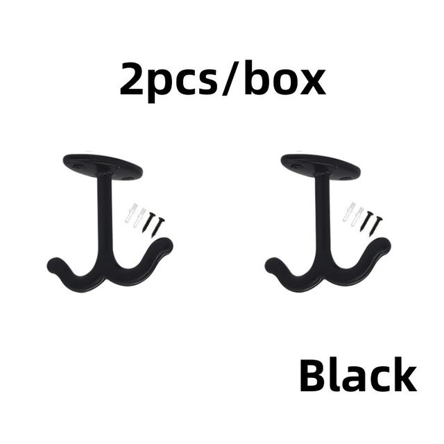 TEMU 2-pack Zinc Alloy Double Hooks, Casual Ceiling Mount Metal Hangers For Kitchen Cabinet, , Towel, Hat - With Included Screws, Utility Hooks