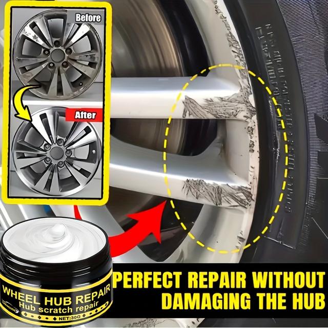 TEMU Universal Wheel Repair Kit - Alloy Tire Scratch & Wear Repair, Oxidation Protection Cream, Rim Polishing Paste