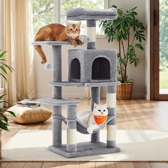 TEMU Multi-level Cat Tree, Cat Tower Condo With 4 Scratching Posts, Hammock, Cave, Toys