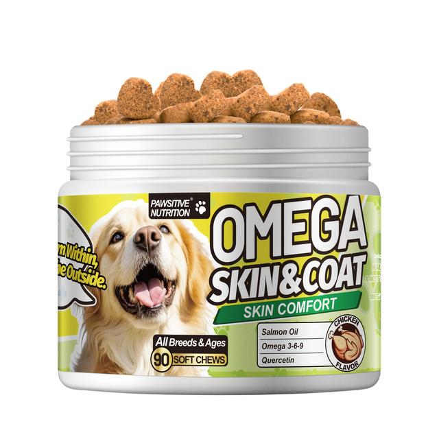 TEMU Daily 3-6-9 For All Dogs|dog Supplement|skin And Coat Supplement| & Glossy Coat|joints, Health| 90 Chews, Chicken Flavor