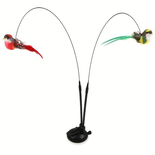 TEMU 1/2pcs, Cat Toy Set, Interactive And For Cats, Pet Exercise And Hunting Supplies, Long Pole Strong Adhesive Base And Bird, Suitable For Indoor Cat Toys