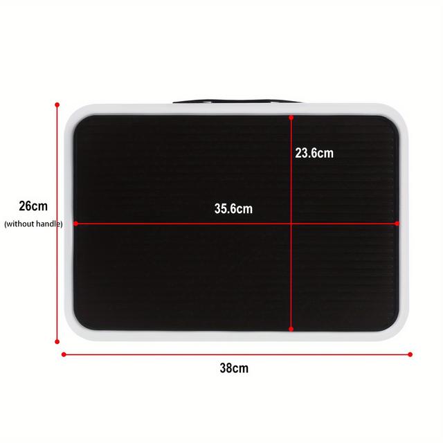 TEMU Compact Folding Step Stool With , Ideal For Home, Garage, Or Kitchen Use. This Lightweight Metal Stepladder Supports Up To 150 Kg And Is Perfect For Camping Or Travel.