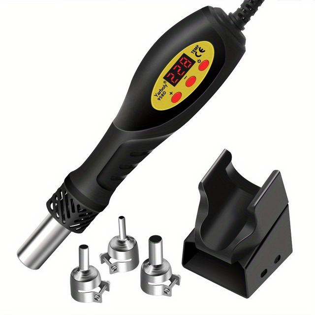 TEMU Portable Handheld Hot Air Gun Welding Tool With Adjustable Temperature For Shrink Packaging.