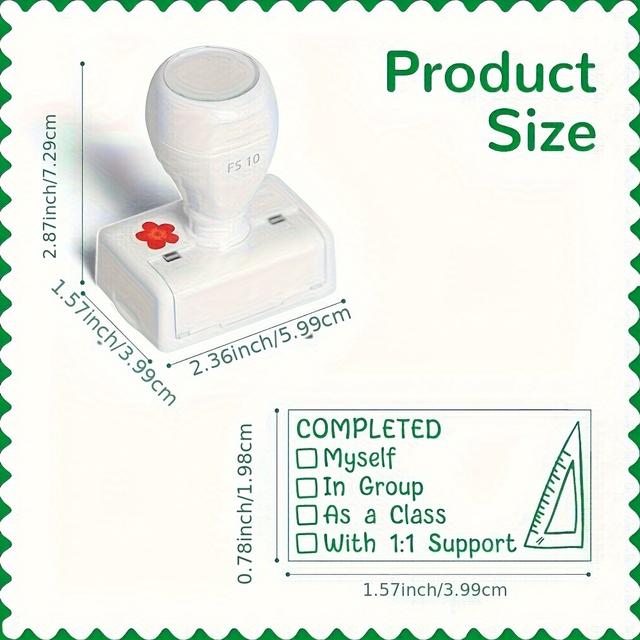 TEMU 1pc Teacher Stamp - Classroom Teacher Stamp - Graded Stamp - Teacher Homework Stamp - Classroom Stamp