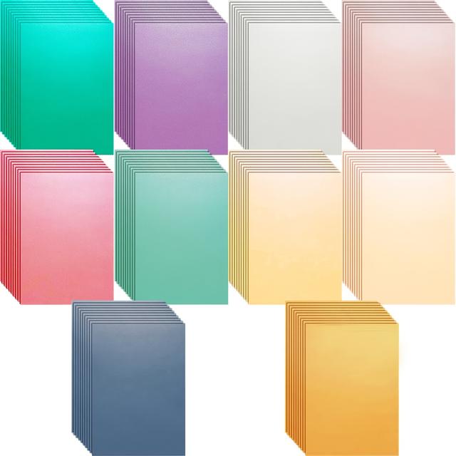 TEMU Pack Of Multiple Colors Pearlescent Cardstock Paper Sheets, Western Theme Decorative Paper For Crafts And Scrapbooking