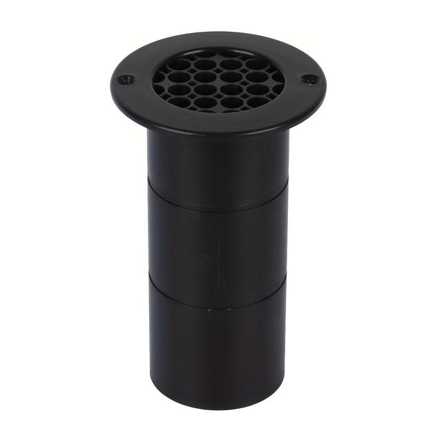 TEMU Rv Gas Exhaust Vent For The Floor, Black, Measuring 75x120mm, Suitable For Campervans, Caravans, And Motorhomes