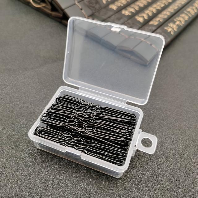 TEMU 100 6cm U-shaped Clips For Girls' Hair Styling Tools, Bun Pins, Decorative Hair Additions, U-shaped Steel Clips For Fixing Hair