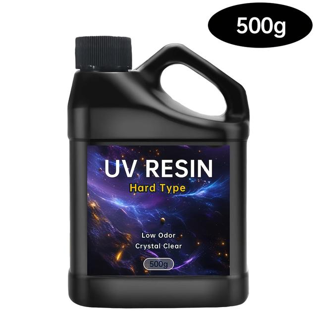 TEMU 500 gramos de resina epoxi con UV - transparente, inodora y , adecuada para hacer joyería DIY, manualidades, fundición, pintura, etc. Se rápidamente y no residuos