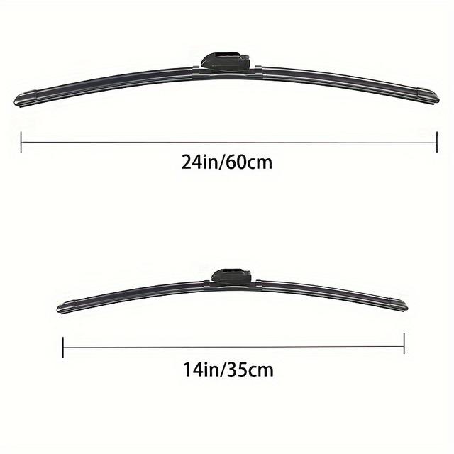 TEMU Für Toyota Yaris (2008-2011) Epoxy-beschichtete Knochenlose Scheibenwischer mit leiseren Silikon-Scheibenwischern