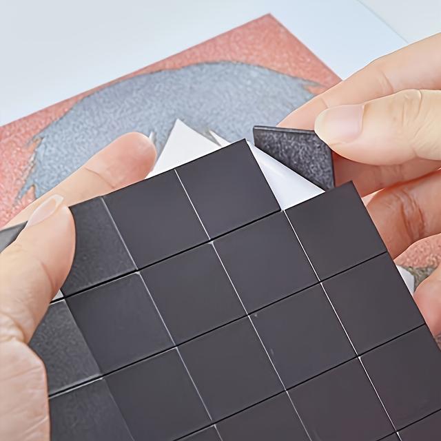 TEMU 120pcs Self Adhesive Magnetic Squares Strong Flexible Magnet Sheets For Crafts, Wedding & Bar Decor, Photo And Poster Display Removable