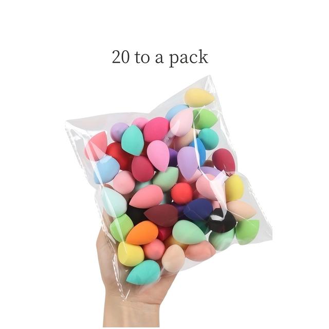 TEMU Mini Powder-free Dual-use (dry/wet) Colored Makeup Sponge , Colors And Shapes Are . Suitable For Christmas Gifts, Daily Foundation And Makeup Application, And Concealing. A Great Gift For