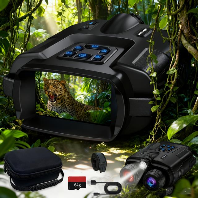 TEMU 8x 4k Ultra Hd Digital Night Vision Binoculars - 5000mah Long-lasting Li-, 3-inch High-resolution Display, 600m Long Range Detection - Ideal For Wildlife Observation, Valentine's Day, Gift For