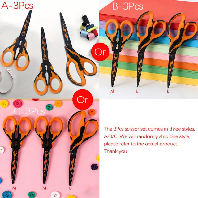 TEMU Набір з 3 міцних побутових ножиць | Міцні сталеві леза, довжина леза 8 дюймів для шиття, шкіри, тканини, паперу, вишивки, кравецтва, пошиття одягу, мистецтва, весільних виробів