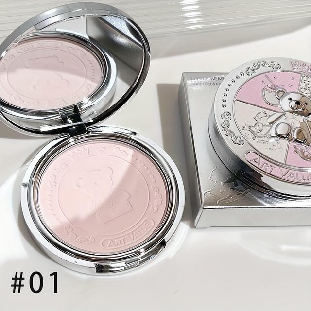 TEMU Cute Bear Set Makeup Honey Powder Powder Set Makeup Oil Skin Oil Control Durable Waterproof Sweat Proof Concealer Female