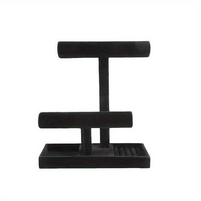 TEMU Houten sieradenorganizer met ringbakje, voor het opbergen en tentoonstellen van kettingen, armbanden, ringen, oorbellen en andere sieraden