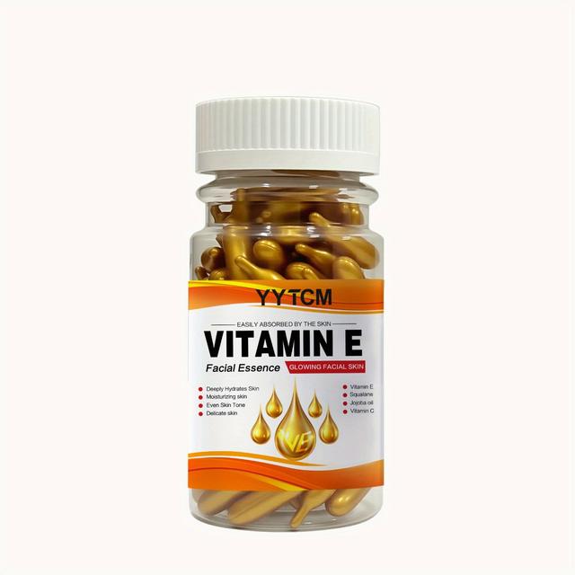 TEMU Vitamin E Deep Moisturizing Capsule , Hydrates And The Skin, Contains Plant Squalane And Vitamin C, Hydrates And Brightens The Skin X 90 Capsules) / Bottle - 1 Bottle