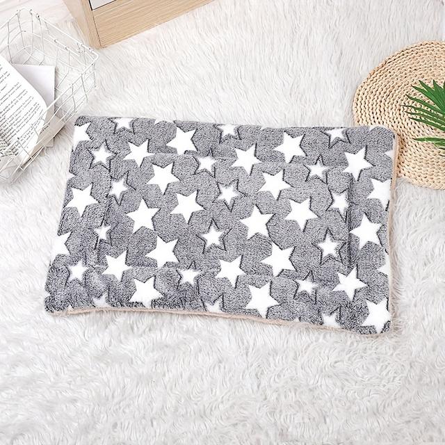 TEMU 1 Stück verdickte Plüsch-Vierjahreszeiten-Sternmuster-Haustierbettunterlage - universelle Bettdecke, bequeme Schlafmatte, geeignet für kleine, mittlere und große Hunde und Katzen