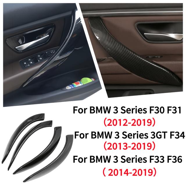 TEMU Set mit 4 Türgriffabdeckungen im Carbonfaser-Stil für BMW 3er F30 F31 von 2012 bis 2019, 3GT F34 von 2013 bis 2019 und F33 F36 von 2014 bis 2019