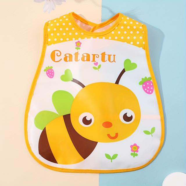 TEMU Baby Feeding Bib, Children's Drool Apron And Sleeveless Coverall