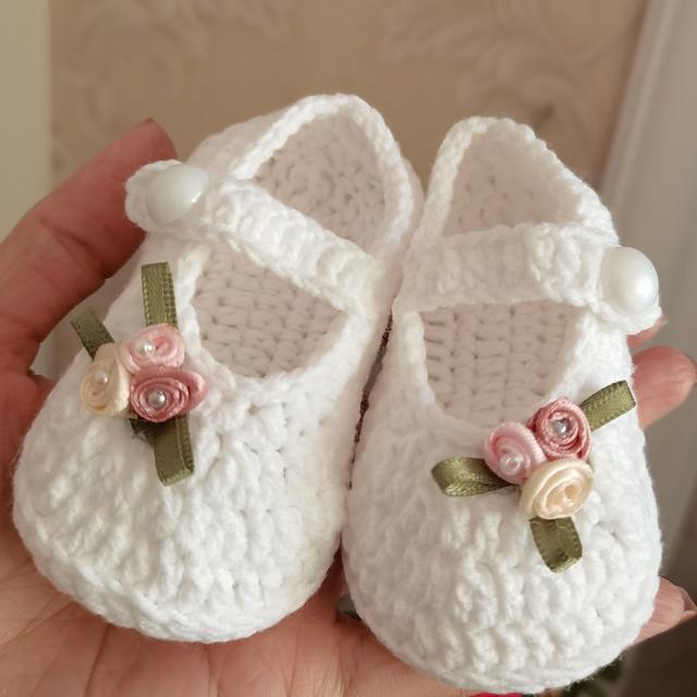 TEMU Handmade Shoes, Thread Woven Newborn Gift Shoes, Children's Soft-soled First Walking Shoes And Socks