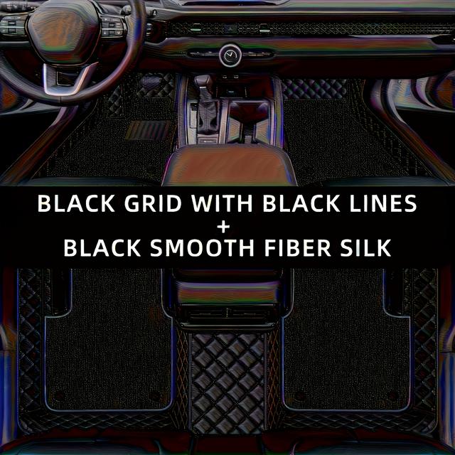 TEMU Suitable For Leaf 2014+ Left-hand Drive - Three-piece Double-layer Car Footrest, Wear-resistant Leather, Removable And Washable Easy-clean Pedal Mats - A Great Gift