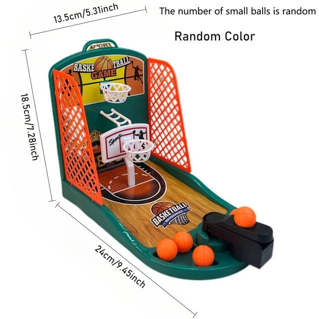 TEMU Juego de Baloncesto de Mesa para Niños, Juego de Tablero de Lanzamiento de Pelotas con Dedo, Juguete Interactivo para - Regalo de Navidad y Halloween (Color Aleatorio)