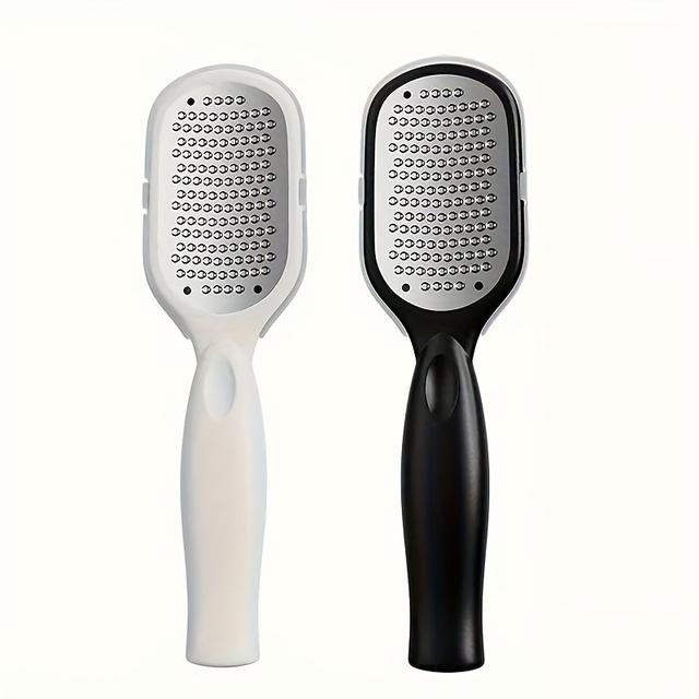 TEMU Set Of 2 Hypoallergenic Metal Foot Files And Scrapers - Smoothing And Skin, Great For Removing Calluses, Essential Foot Care Tools | Hypoallergenic Foot Care | Sturdy Foot Care Instruments