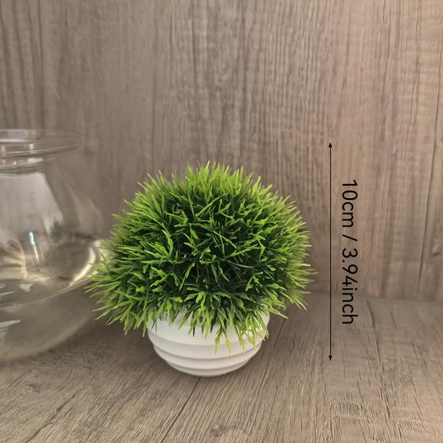 TEMU Набір декоративних міні-рослин у горщиках з пластиковими штучними квітами, підходить для домашнього декору та квіткових композицій у вітальні