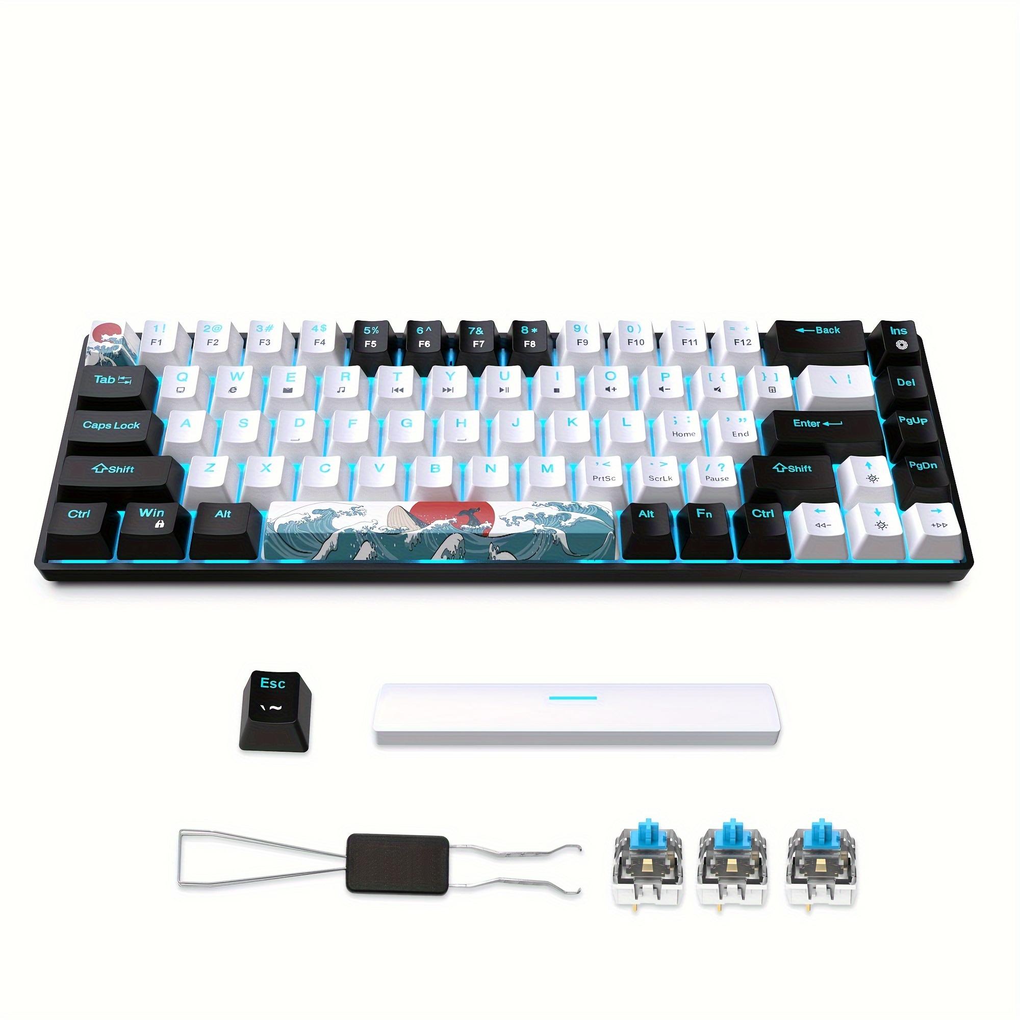 TEMU Mechanical Gaming Keyboard, 68 Keys Gaming Keyboard With /switches, Detachable Type-c Cable Keyboard With Light For Windows/ /pc/laptop Only Supports Wired Connection Usage