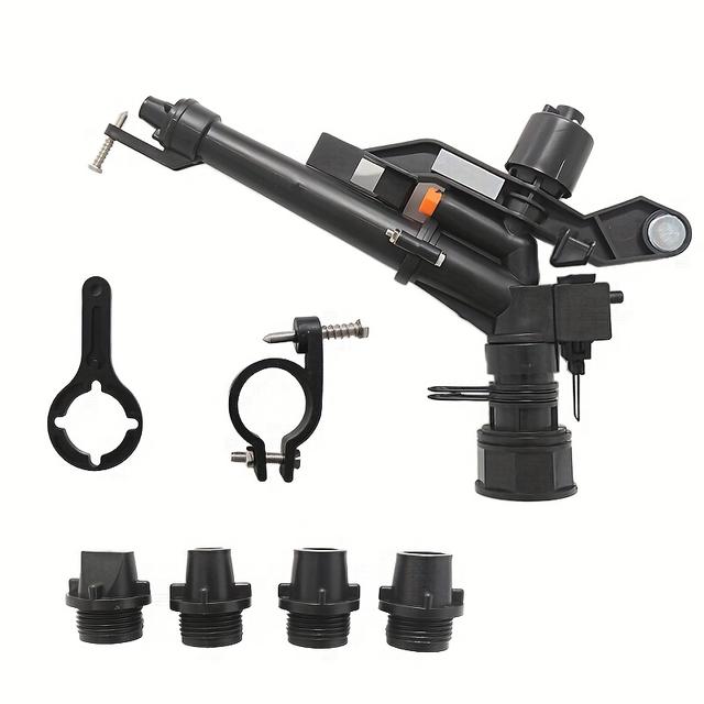 TEMU 1pc Adjustable Swivel Nozzle + Accessories Set, 1.5 Inch Threaded, Suitable For Garden, Farming, And Lawn Irrigation Systems, Durable With A Spray Range Of 18-30 Meters