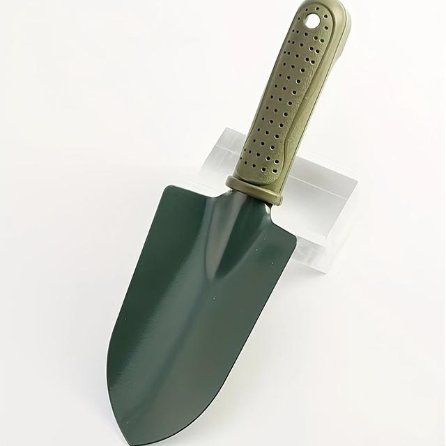 TEMU Kovová zahradní lopatka s ergonomickou rukojetí - nerezavějící a odolná kovová konstrukce - ideální pro kopání, sázení a pletí, vhodná pro domácí zahradničení a péči o trávník