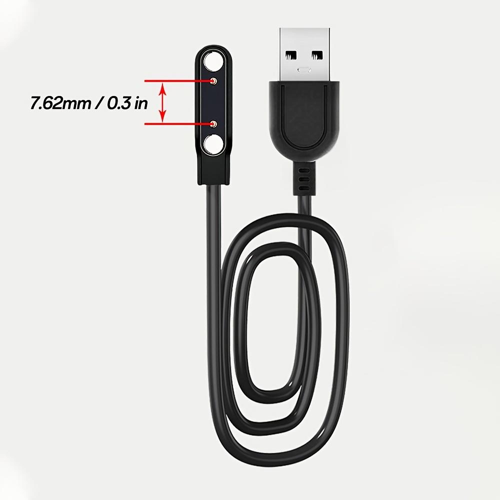 TEMU Nabíječka chytrého hodinek Magnetický 2pinový kabel pro fitness tracker, nabíječka hodinek, náhradní nabíjecí kabel pro chytré hodinky, rozestup kontaktních pinů 7,62 mm