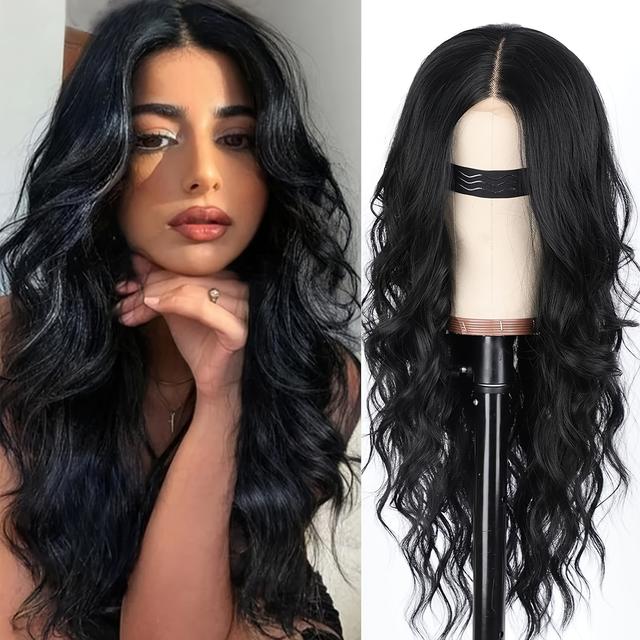 TEMU 28-inch Long Wave Wig For Women, Featuring -looking Long Curls, Wear, Parties, Halloween, And Christmas Celebrations