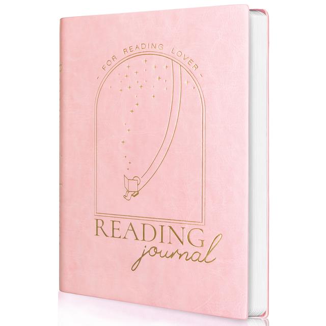 TEMU Premium Leather Cover Leesdagboek voor Boekliefhebbers - Volg & Recenseer 72 Boeken met 3 Elegante Boekmerken - Duurzaam Boekvolgnotitieboek voor Leesuitdagingen & Collecties