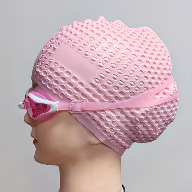 TEMU 1 Silicone Swimming Cap! Elastic And Thickened, Suitable For Long And Short Hair. It Your Hair Dry And Easily Off. This Cap Is Ideal For Outdoor Water Activities. Sturdy And Functional