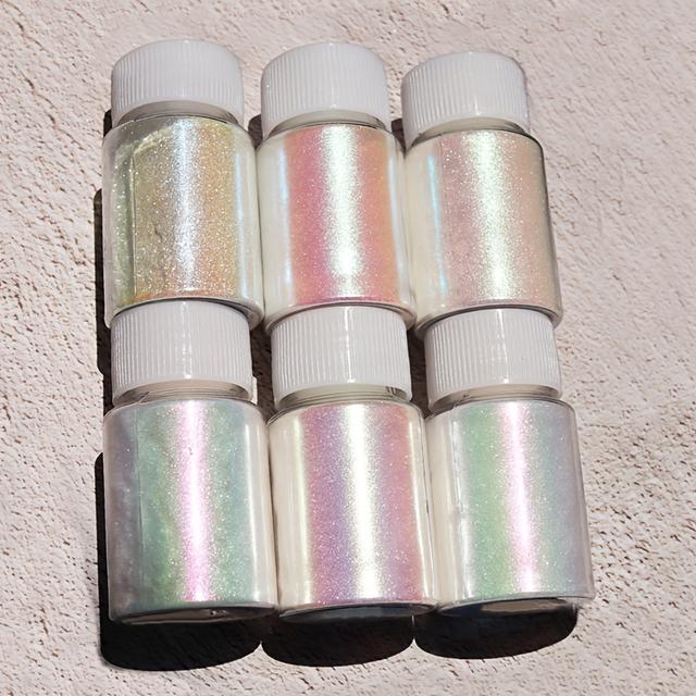 TEMU Diamond Chameleon Holographic Colorful Resin Filler Powder Flash Chameleon Pearlescent Jewelry Making Glitter Shift Pigment For Epoxy Resin, Slime Dye, Candle Making, Craft, Slime, Paint Polish