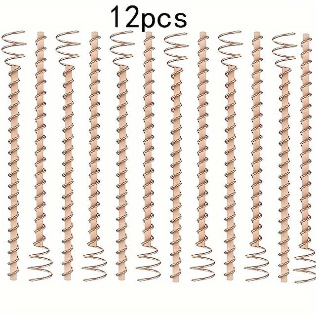 TEMU Copper Plant Stakes Set With Mini Gardening Tool Kit – 3/6/10/12 Pcs Electroculture Spiral Copper For Plant & Vegetable Growth – Wood And Metal Garden Support