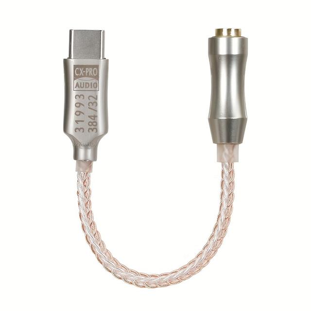 TEMU Usb Type C To 3.5mm Audio Adapter Cx31993 Headphone Amplifier Audio Interface Earphone Amplifier Snr128db 32b/384khz