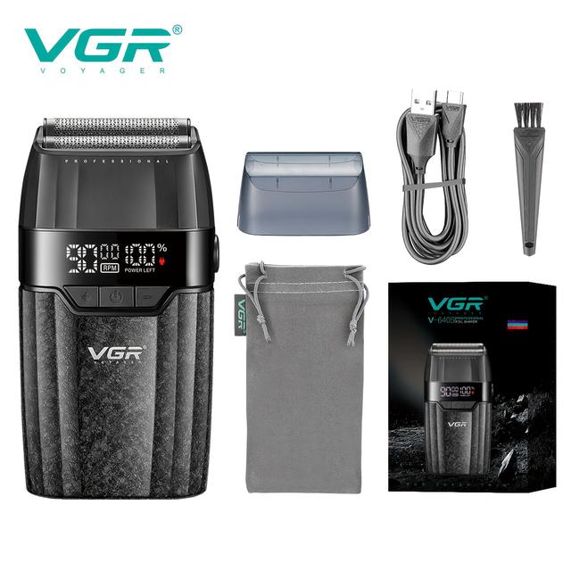 TEMU VGR V-640S Bezprzewodowa Golarka Elektryczna dla Mężczyzn z Akumulatorem, Przenośna Golarka z Siatką Idealna do Podróży, Bezprzewodowa, Doskonały Prezent dla Mężczyzn
